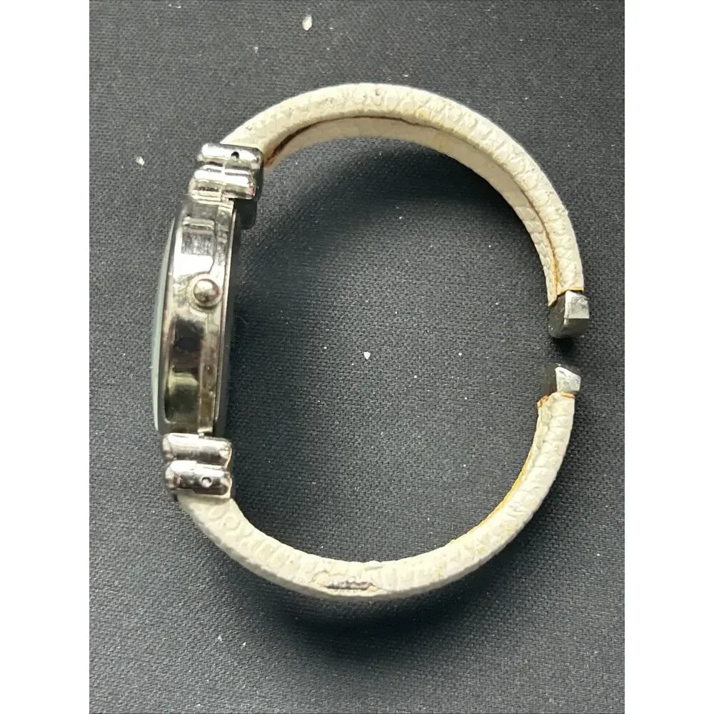 Wincci Silver Tone White Dial And Band Women’s Cuff Watch